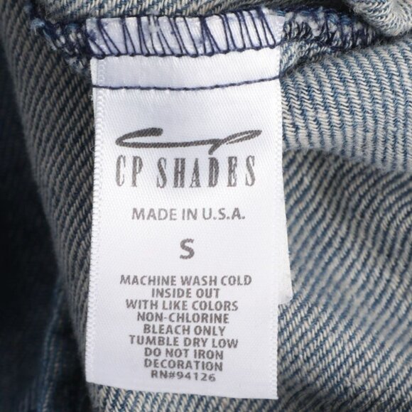 CP Shades Women’s Blue Linen Blend Chambray Tunic Top Pockets Made in USA Small - Picture 5 of 6